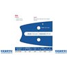 Chainsaw bar 50 Cm - 20 "Pitch 3/8", 1.5 Mm Thickness - .058 "Attack 024, 72 Jerseys