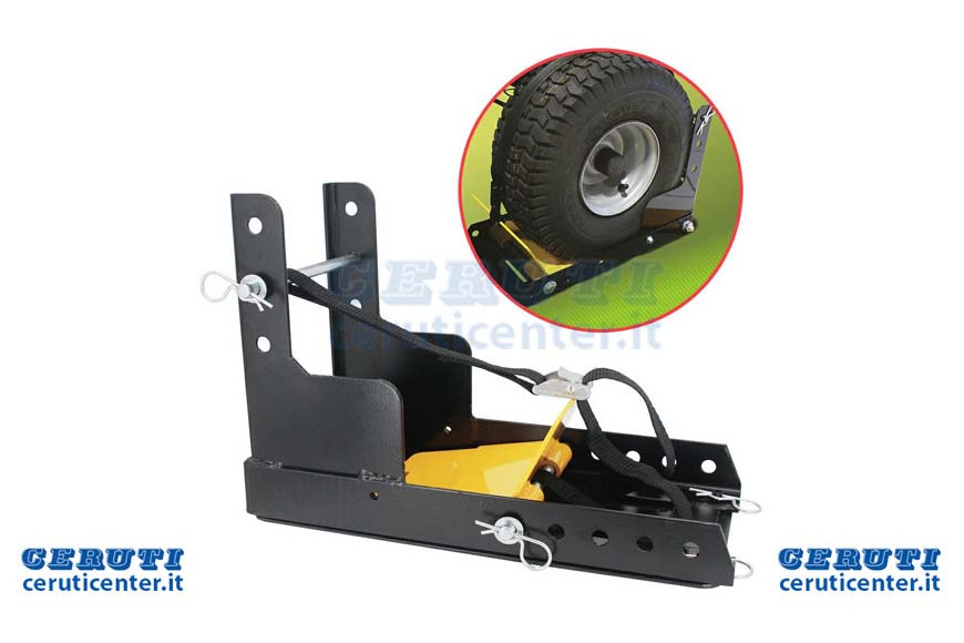 Lock wheel To mower With Safety Strap