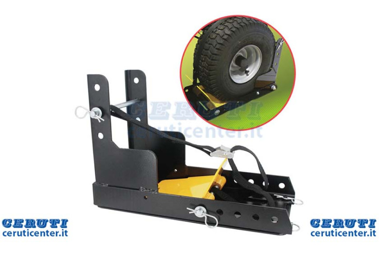 Lock wheel To mower With Safety Strap