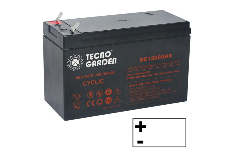 9 Ah, Positive Pole A Sx, L. 151 mm, Mm S. 65, H. 95 mm, Mm H. Insgesamt 101 Batterie AGM Reiter El63