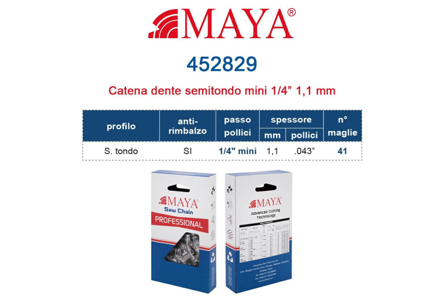 Packaged Chain 1/4 "- 1.1 Mm .043" - 41 Maglieprof. S.Tondo With Rebound