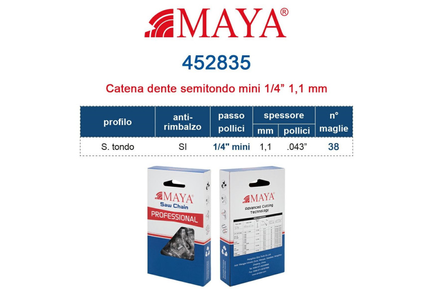 Packaged Chain 1/4 "- 1.1 Mm .043" - 38 Maglieprof. S.Tondo With Rebound