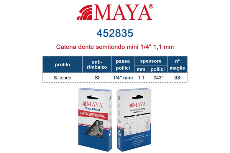 Packaged Chain 1/4 "- 1.1 Mm .043" - 38 Maglieprof. S.Tondo With Rebound