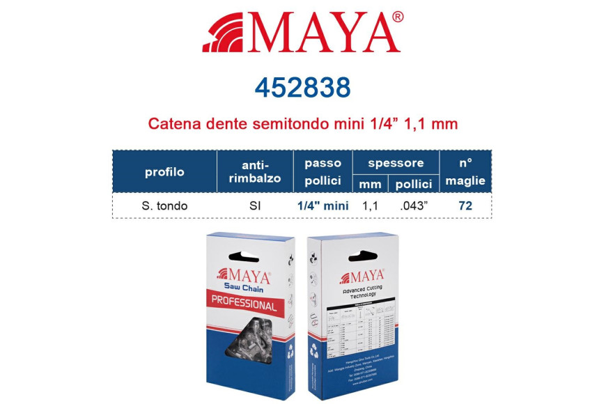 Packaged Chain 1/4 "- 1.1 Mm .043" - 72 Maglieprof. S.Tondo With Rebound