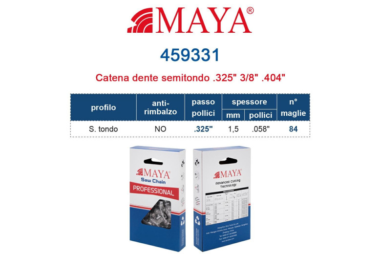 Packaged Chain 325 "- 1.5 Mm .058" - 84 Maglieprof. S.Tondo Without Rebound