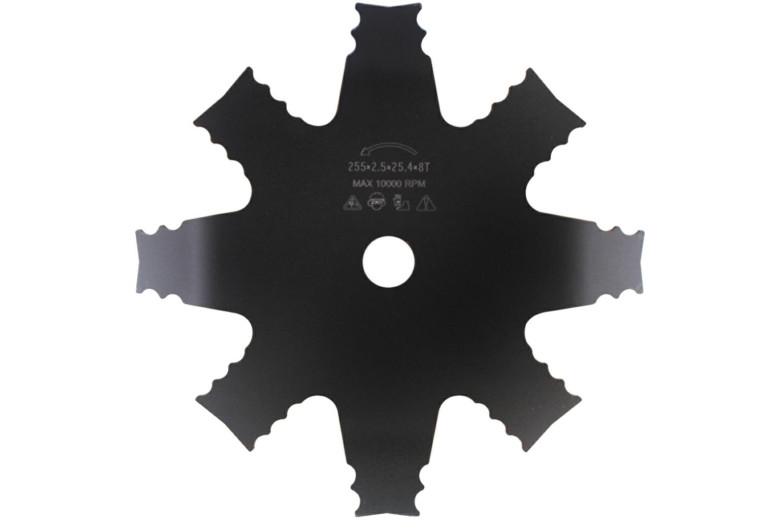 Para Decespugliatore disco, 8 dientes Curvidiametro 255 Mm