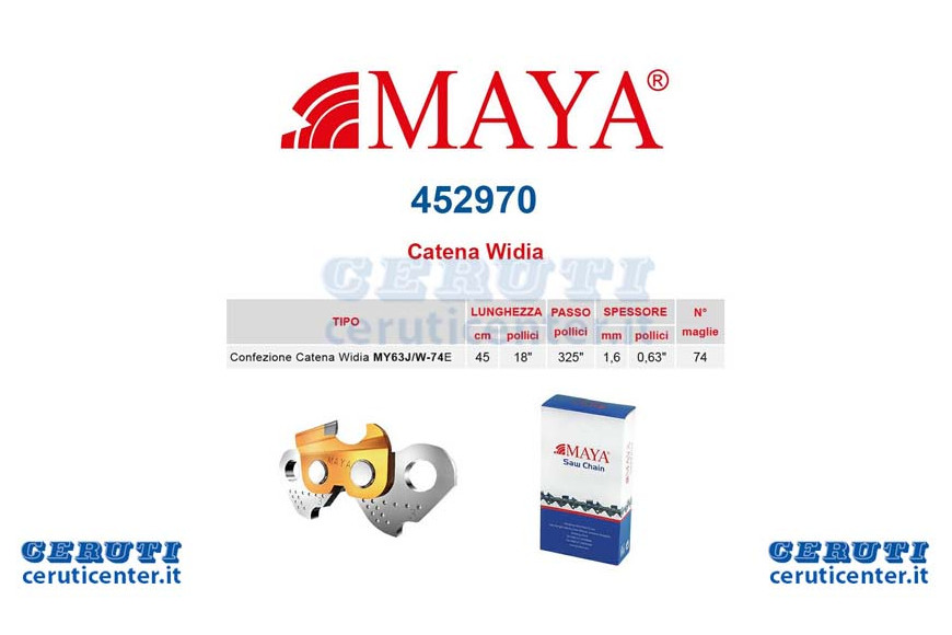 Packaged Chain 325 "- 1.6 Mm .063" - 74 Magliewidia With debouncing