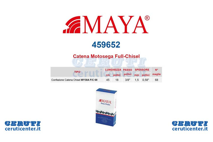 Packaged Chain 3/8 "- 1.5 Mm .058" - 68 Maglieprof. Framework With Rebound