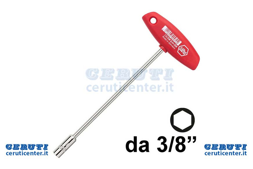 Clé d'une boussole en pouces avec une poignée T de 3/8 "