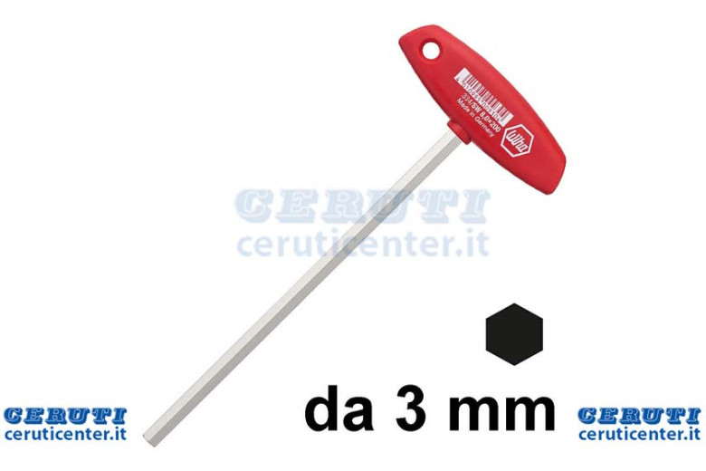 Masculina llave Allen de mango con una t de 3 Mm