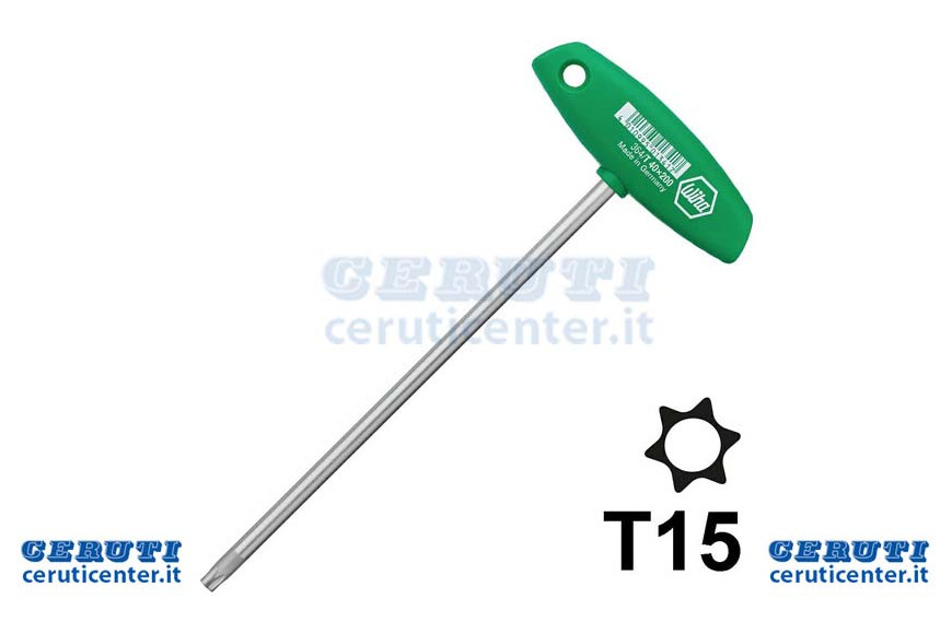 Clé mâle Torx Poignée avec un T (T15)