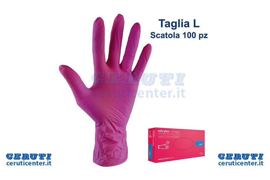 Taille L Gants Nitrile (de la boîte 100 Pcs)