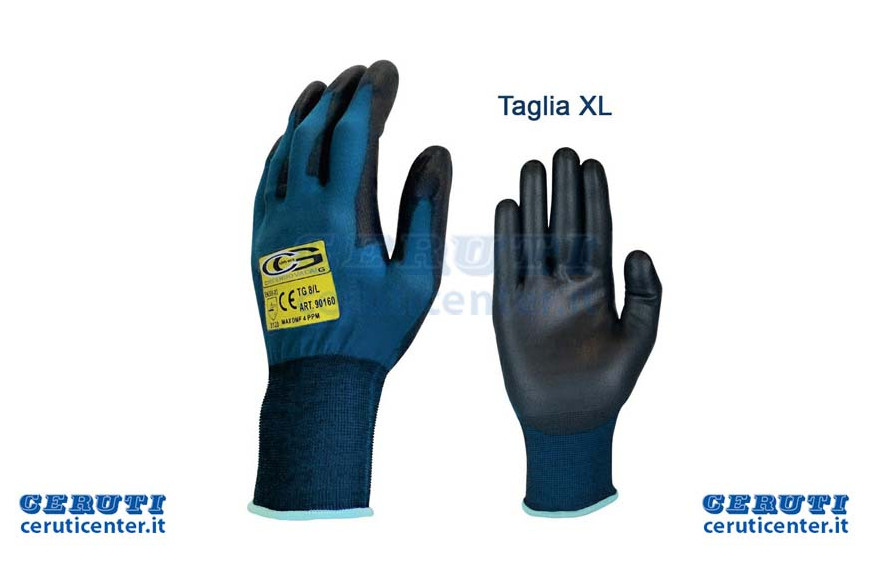 Gant Polur 160 Extrafine, Nylon coutures non, revêtement partiel polyuréthane, Taille 9 / Xl