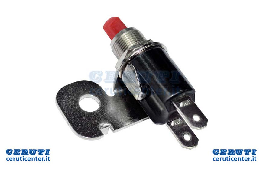 Switch (With Contact Red Button) Normally Closed, Attack And A Nut Bracket