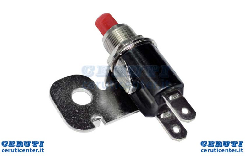 Switch (With Contact Red Button) Normally Closed, Attack And A Nut Bracket
