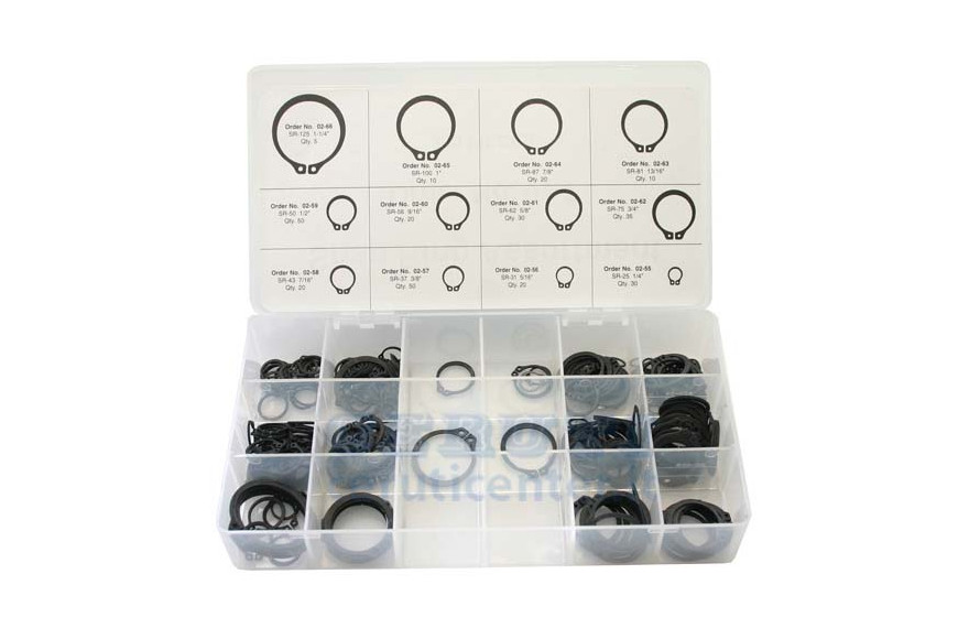 Seeger Assorted Kit, 300 Stück, von 1/4 "(6,35 mm) A 1-1 / 4" (31,75 mm)
