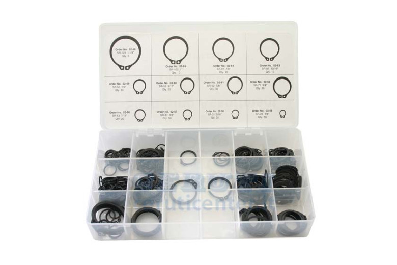 Seeger Assortiment Kit, 300 pièces, à partir de 1/4 "(6,35 mm) A 1-1 / 4" (31,75 mm)