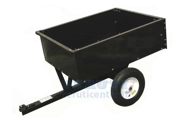 Lawn tractor trailer galvanized / painted black