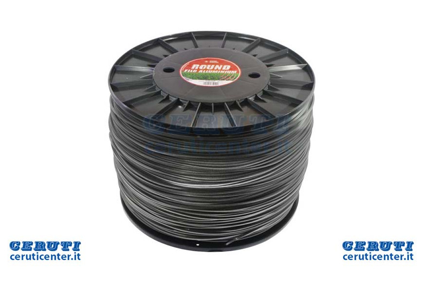 Rouleau 10 kg Fil gris oxyde Alluminiotondo Diamètre 3 Mmlunghezza 1050 mètres