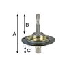 Blade Holder Support For Cpl Tratt. 46 "Location Sx. A 160 Mm, Mm B 99, C 53 Mm