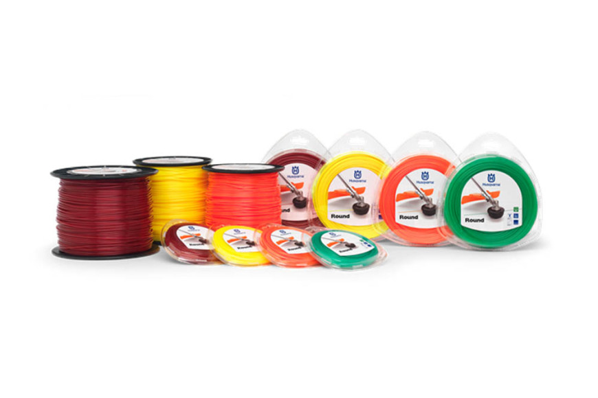 Filo di nylon tondo - Originale Husqvarna - 578438201 - Ø 30 mm / 240 m / rosso / bobina