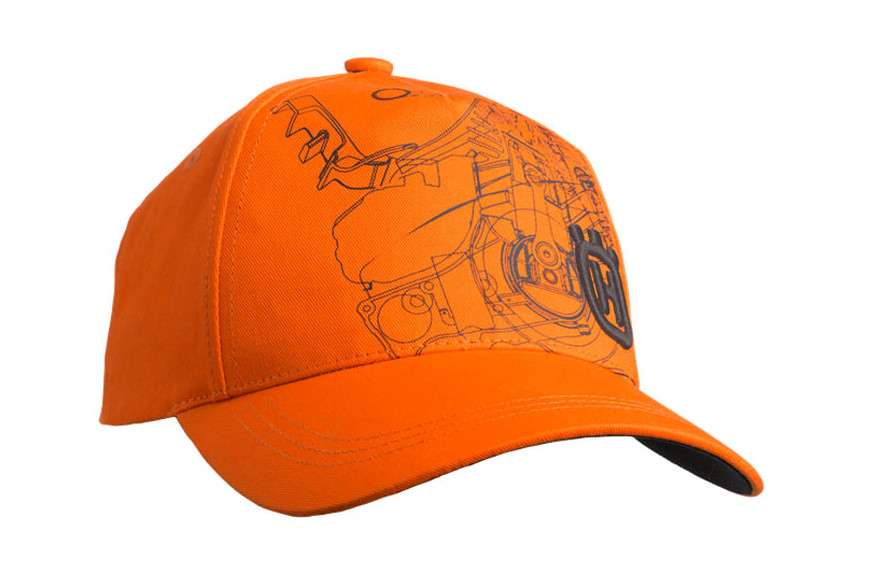 Cap Xplorer with chainsaw saw orange Pioneer Press - Original Husqvarna - 593253901