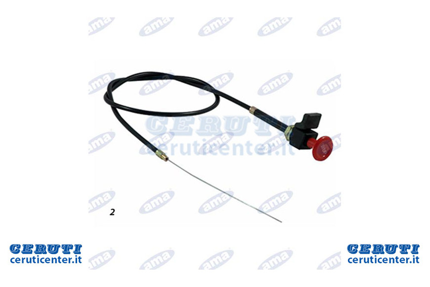 Guy Stop Motor, Cable L 1200mm With Leverage On Knob And Stop Stop Red