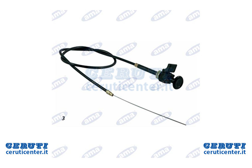 Guy Motor Stop, Câble L 1200mm Avec levier sur arrêt et le bouton noir