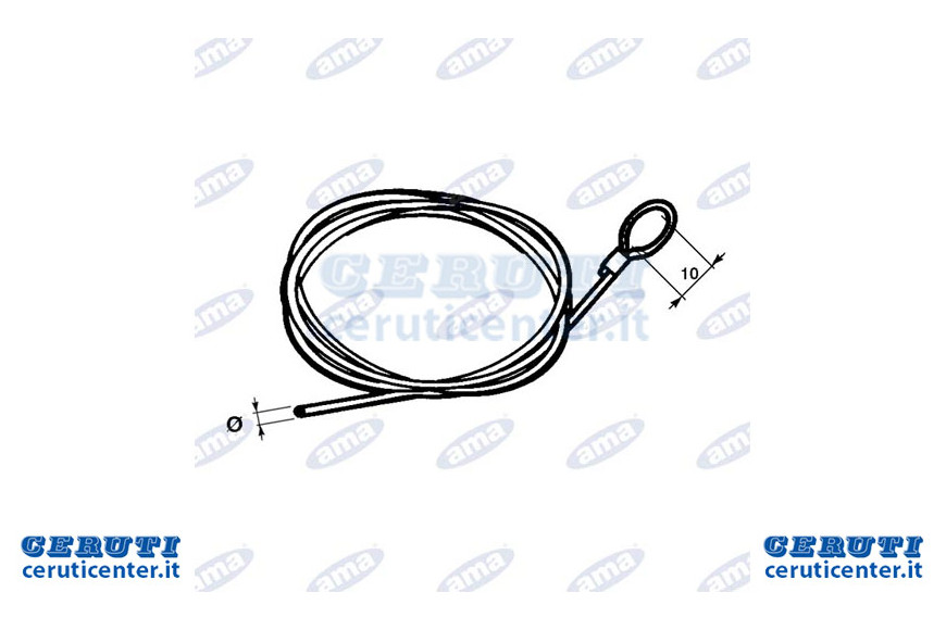 Frein de fil 3X2500Mm tête avec un Noose