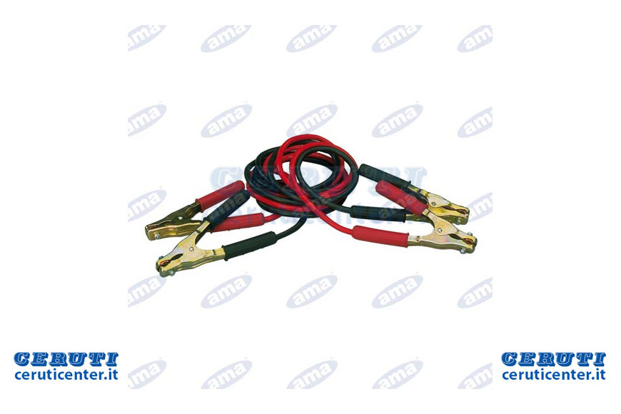 Cavo D'Avviamento Batteria In Rame Con Pinze 400 A - Ama