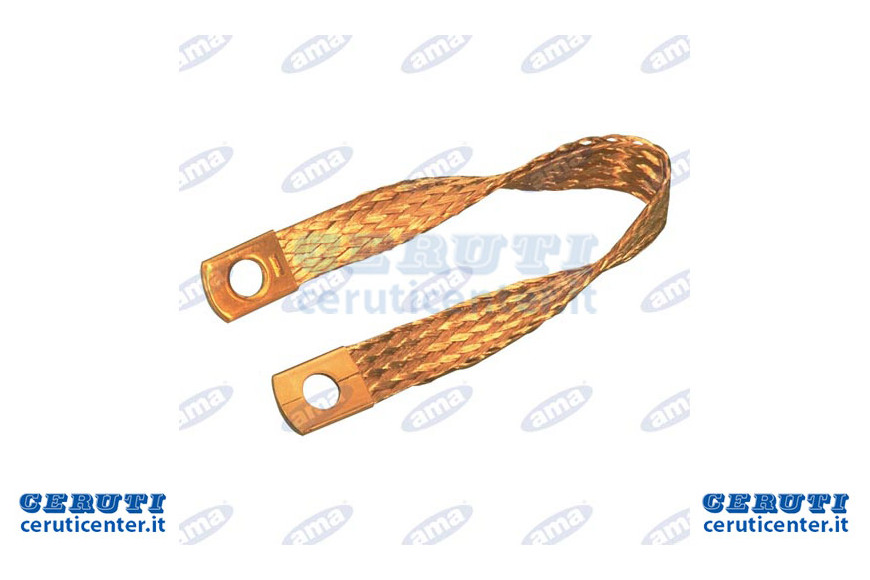 Massa Flexible 320 mm Cuivre Tresse, Section 25 mm², trous Ø 10,5 MM
