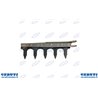 Dentiera 12 Denti A Testa Tranciata L  1,82 Mt