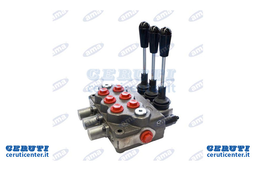 Distributor Basic Model A 3 Levers 1st 2nd and 3rd Single Acting Double Acting 40 Liters
