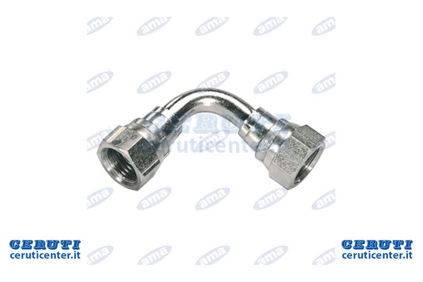 Female / Female adapter 90 ° From 3/8 "