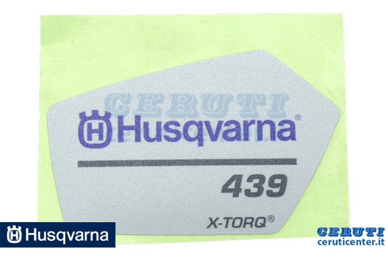 Étiquette HVM 439 Écart d'acquisition - Husqvarna Original - 579 313 501