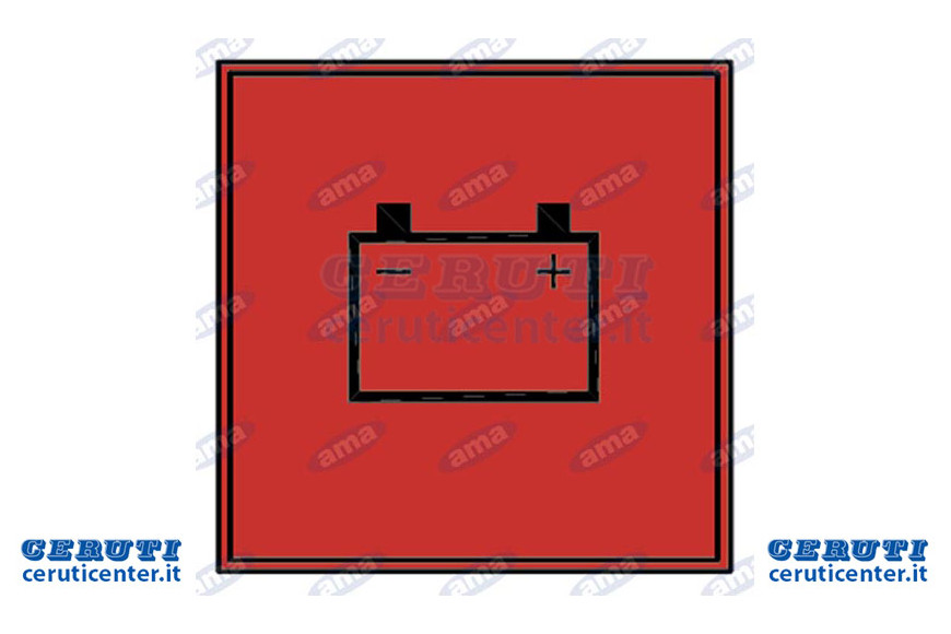 Spia Rossa Quadrata Batteria Scarica - Ama