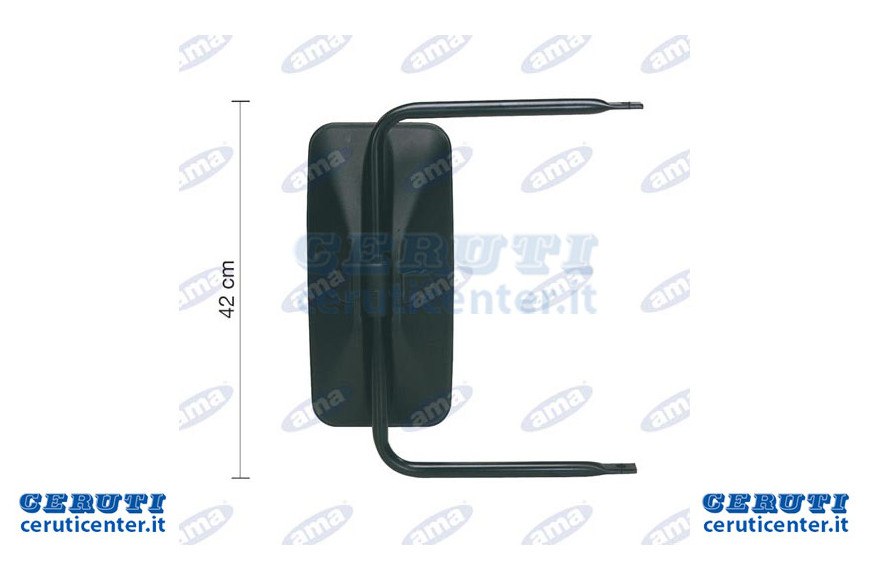 Mirror Mirror Left Arm length 270 mm, Ø 18 Mm arm, 346X162Mm Cup