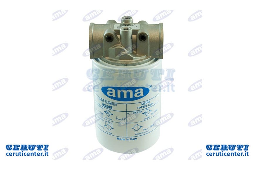 Filtro Spin-On In Aspirazione Da 3/4" 125µ - Ama