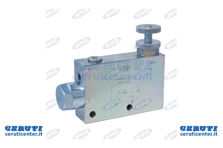 Priority valve adjustable from 3/8 "