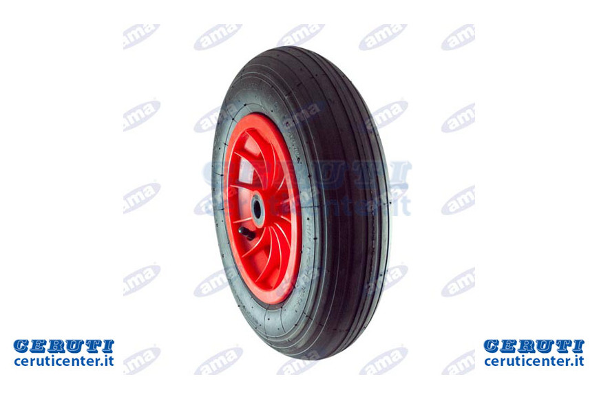 Roue pneumatique 3.50X8 « avec moyeu aiguille