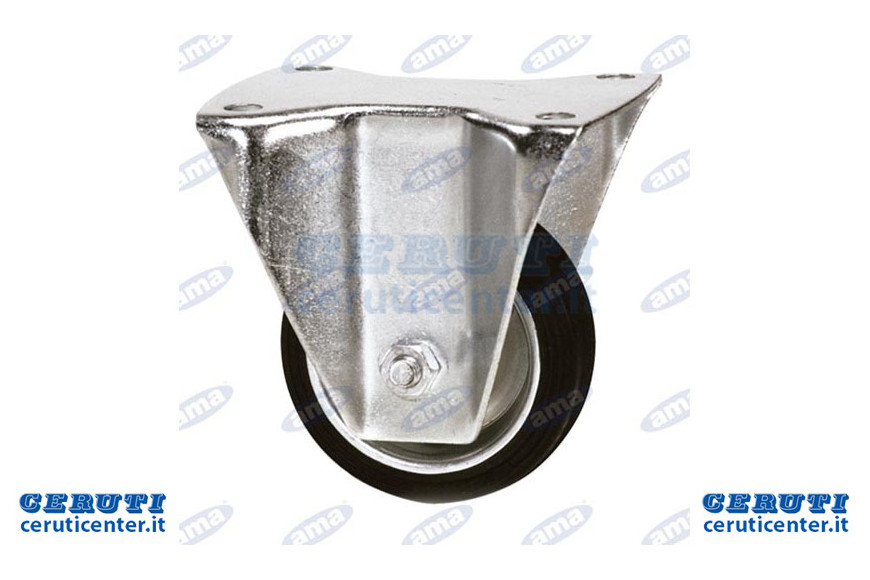 Caoutchouté Roue 100x30 support fixe