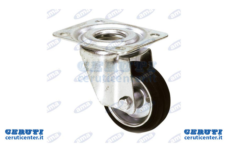 Caoutchouté Roue 200x50 support pivotant