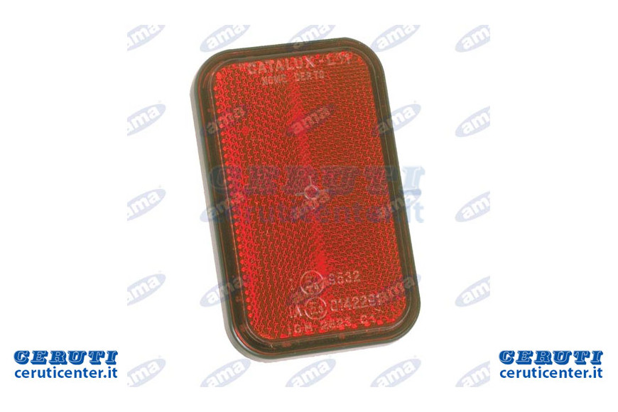 Rectangle rouge réflecteur Avec vis