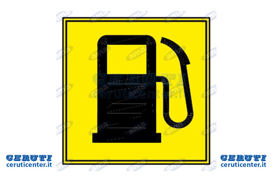 Spia Riserva Carburante Gialla E Quadrata - Ama