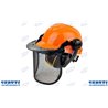 Casque de chantier avec visière et un casque