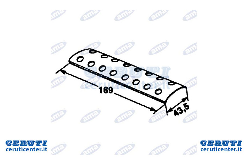plaque extérieure pour la ceinture Baler 8 + 8 trous