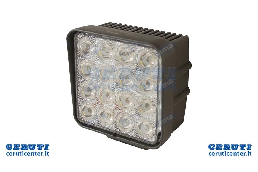 Faro Da Lavoro A Led 110X110Mm 10-30V 48W 3200Lm