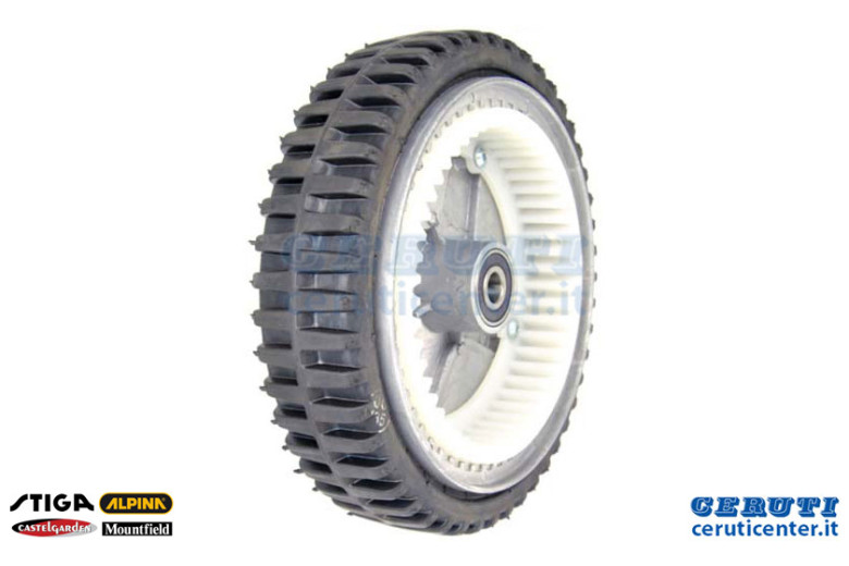 
Aluminium Wheel Assembly 205Mm- Stiga Genuine Part - 381007367/0 - replaces - 1111-2346-01