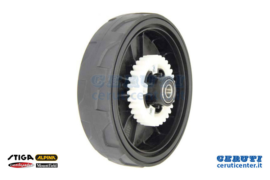 Ruota Delta D180 Moz.Lungo Cus+Cor. - Originale Stiga - 381007461/1 - sostituisce - 381007461/0