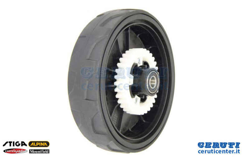 Ruota Delta D180 Moz.Lungo Cus+Cor. - Originale Stiga - 381007461/1 - sostituisce - 381007461/0